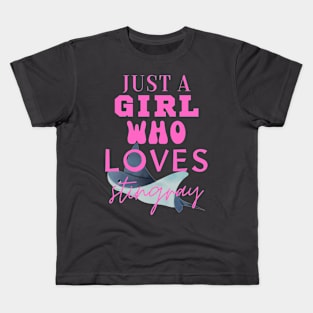 Just a Girl Who Loves Stingray Kids T-Shirt